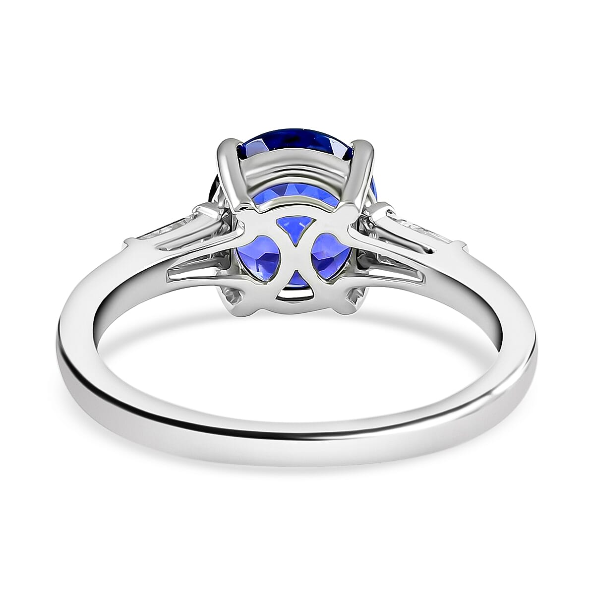 Certified and Appraised Iliana 18K White Gold AAA Tanzanite, Diamond Ring,Wedding Ring For Her,Promise Rings 3.41 Grams 2.30 ctw (Size 9.0) image number 4