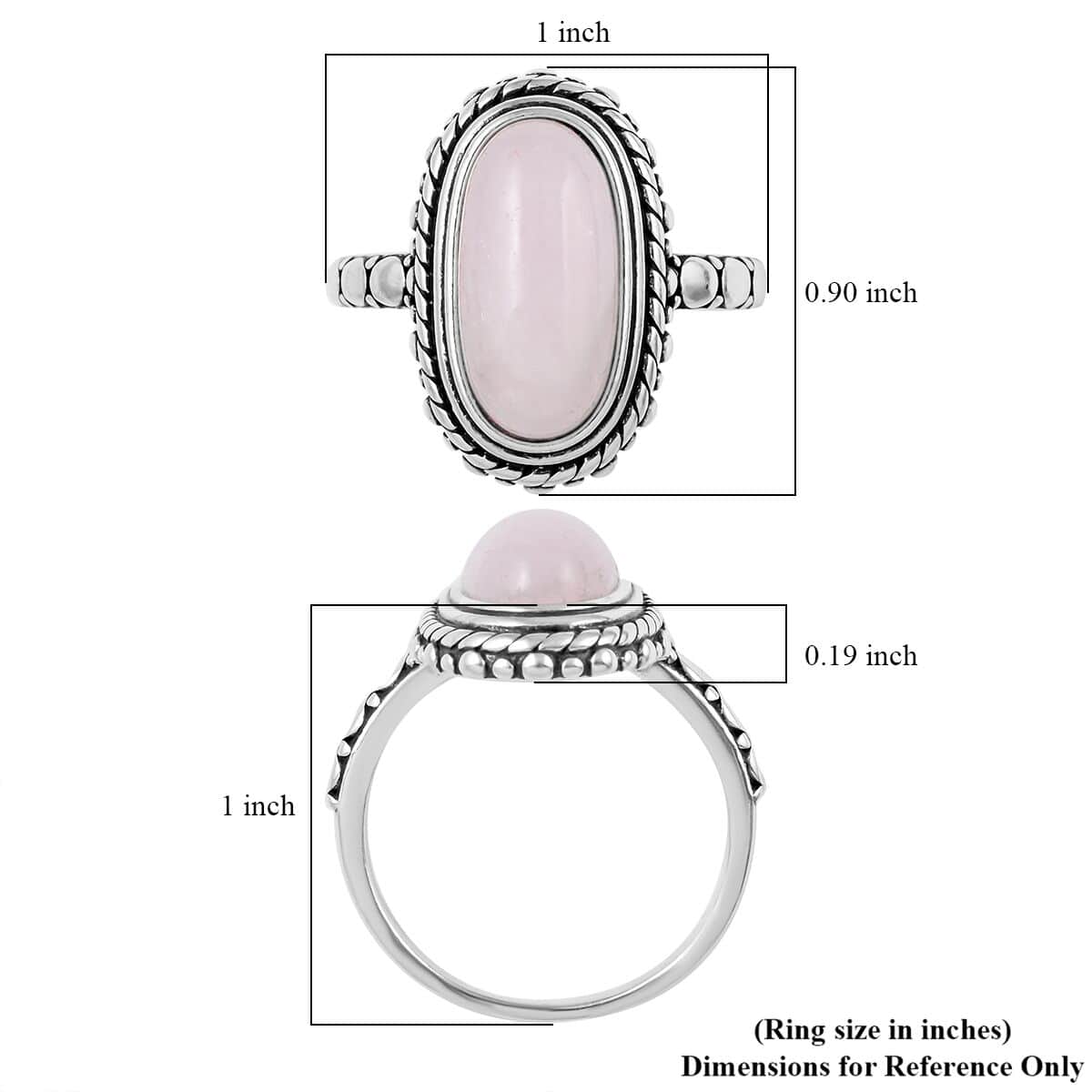 Marropino Morganite Oval Ring in Black Oxidized Silvertone 5.50 ctw image number 4