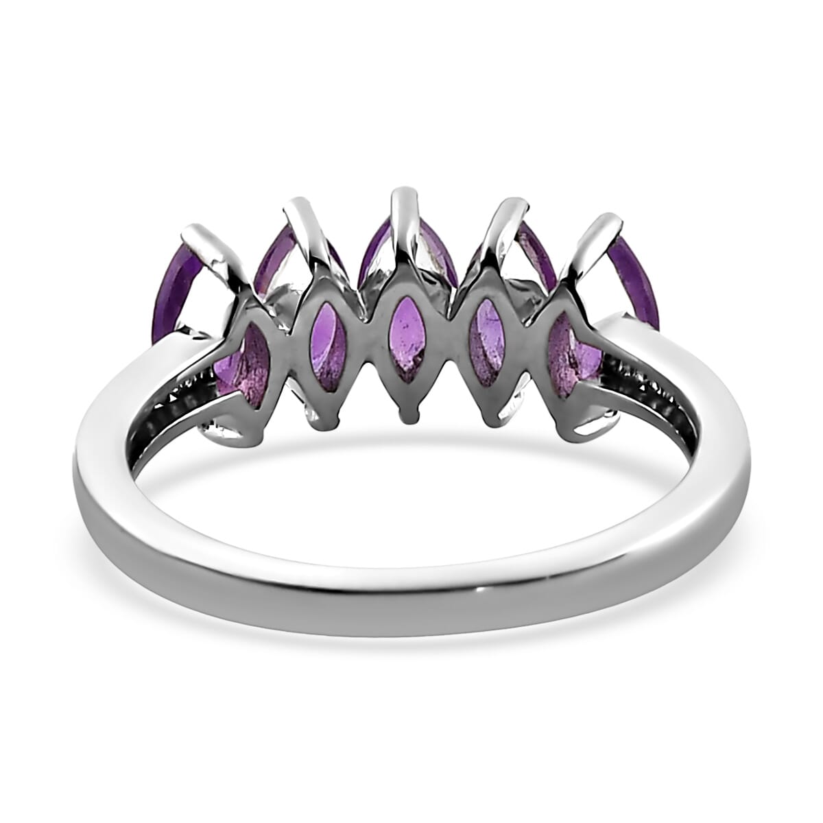 Amethyst Ring in Stainless Steel (Size 7.0) 1.15 ctw image number 4