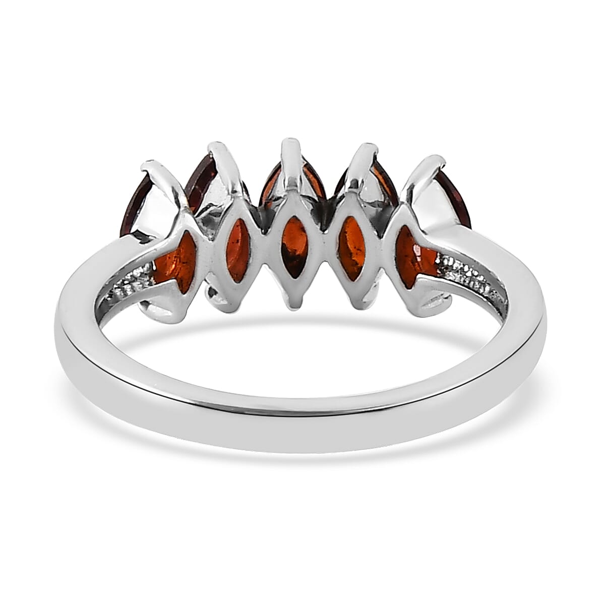 Mozambique Garnet Ring in Stainless Steel (Size 8.0) 1.15 ctw image number 4