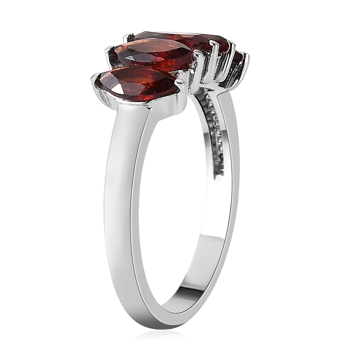 Mozambique Garnet Ring in Stainless Steel (Size 8.0) 1.15 ctw image number 5