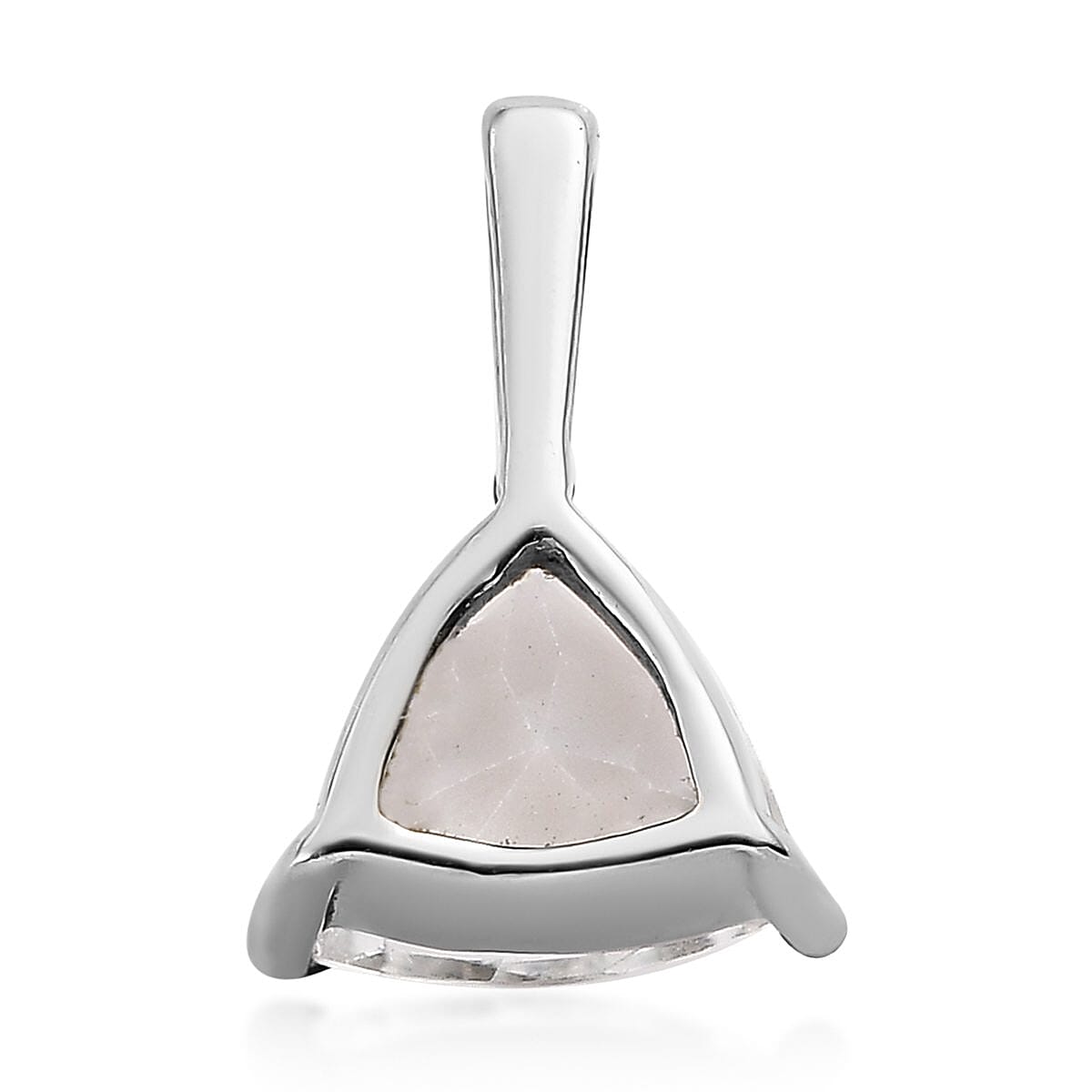 White Topaz Solitaire Pendant in Stainless Steel 1.35 ctw , Tarnish-Free, Waterproof, Sweat Proof Jewelry