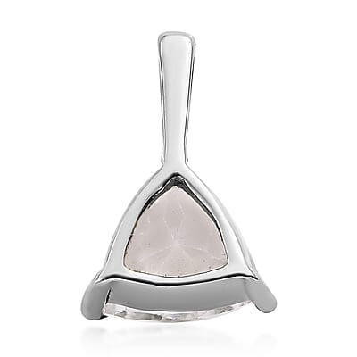 White Topaz Solitaire Pendant in Stainless Steel 1.35 ctw , Tarnish-Free, Waterproof, Sweat Proof Jewelry