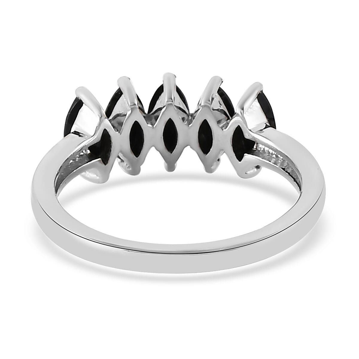 Thai Black Spinel Ring in Stainless Steel (Size 8.0) 1.15 ctw image number 4
