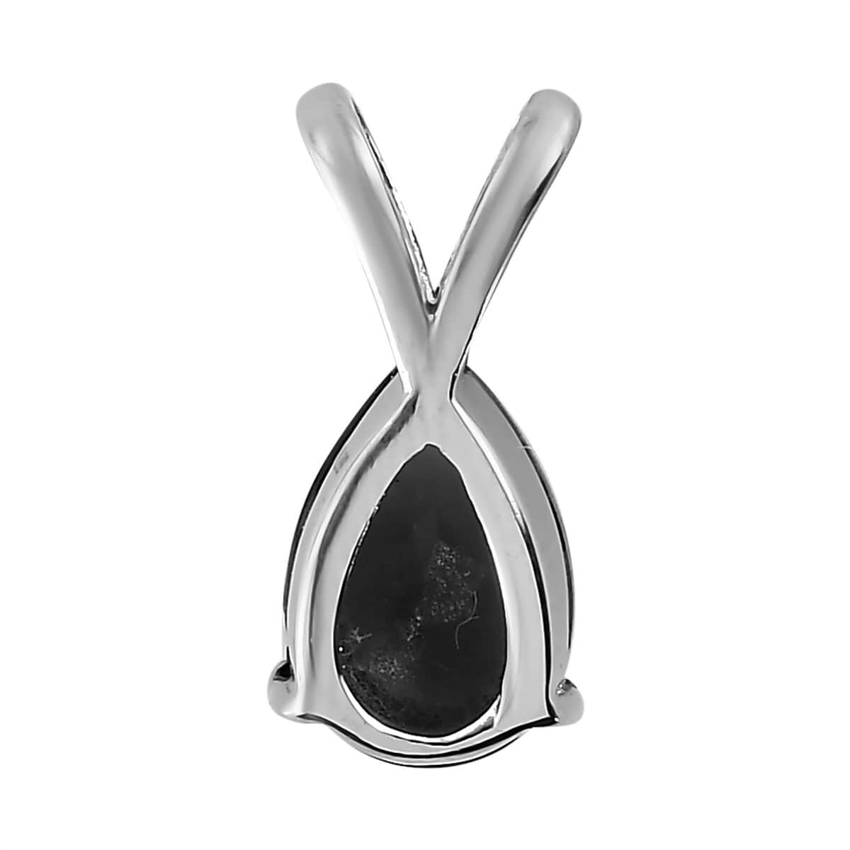 Amethyst Solitaire Pendant in Stainless Steel 1.15 ctw image number 5