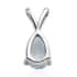 Sky Blue Topaz Solitaire Pendant ion Stainless Steel 1.50 ctw image number 6