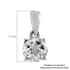 White Topaz Solitaire Pendant in Stainless Steel 1.50 ctw image number 6