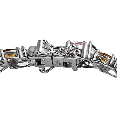Multi-Tourmaline Tennis Bracelet in Platinum Over Sterling Silver (6.50 In) 9.75 ctw