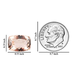 Certified and Appraised AAAA Marropino Morganite (Cush 14x10 mm) 5.00 ctw