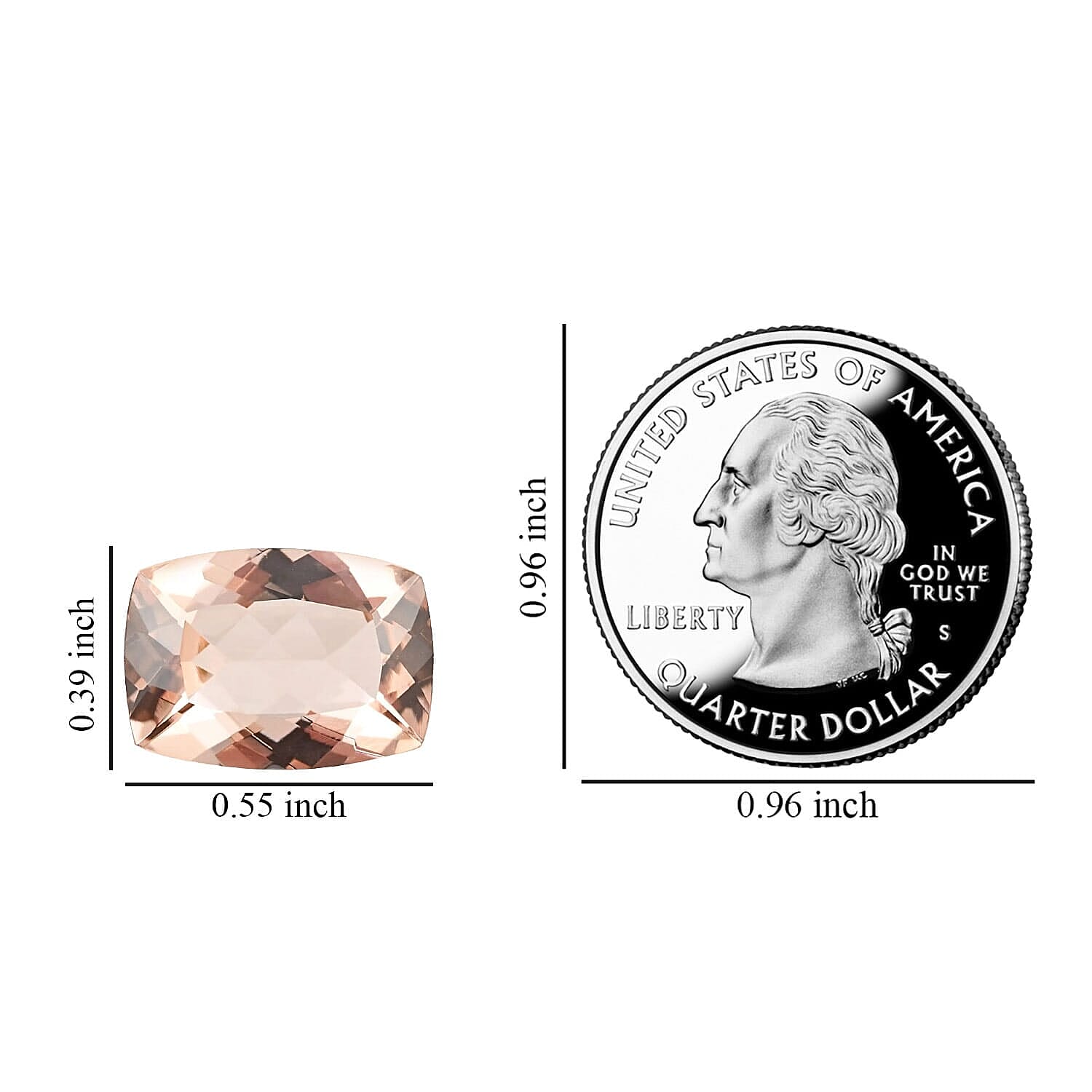 Certified and Appraised AAAA Marropino Morganite (Cush 14x10 mm) 5.00 ctw