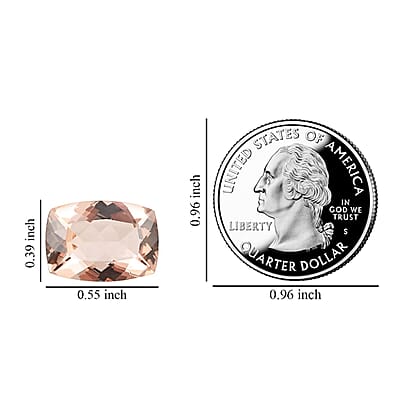 Certified and Appraised AAAA Marropino Morganite (Cush 14x10 mm) 5.00 ctw