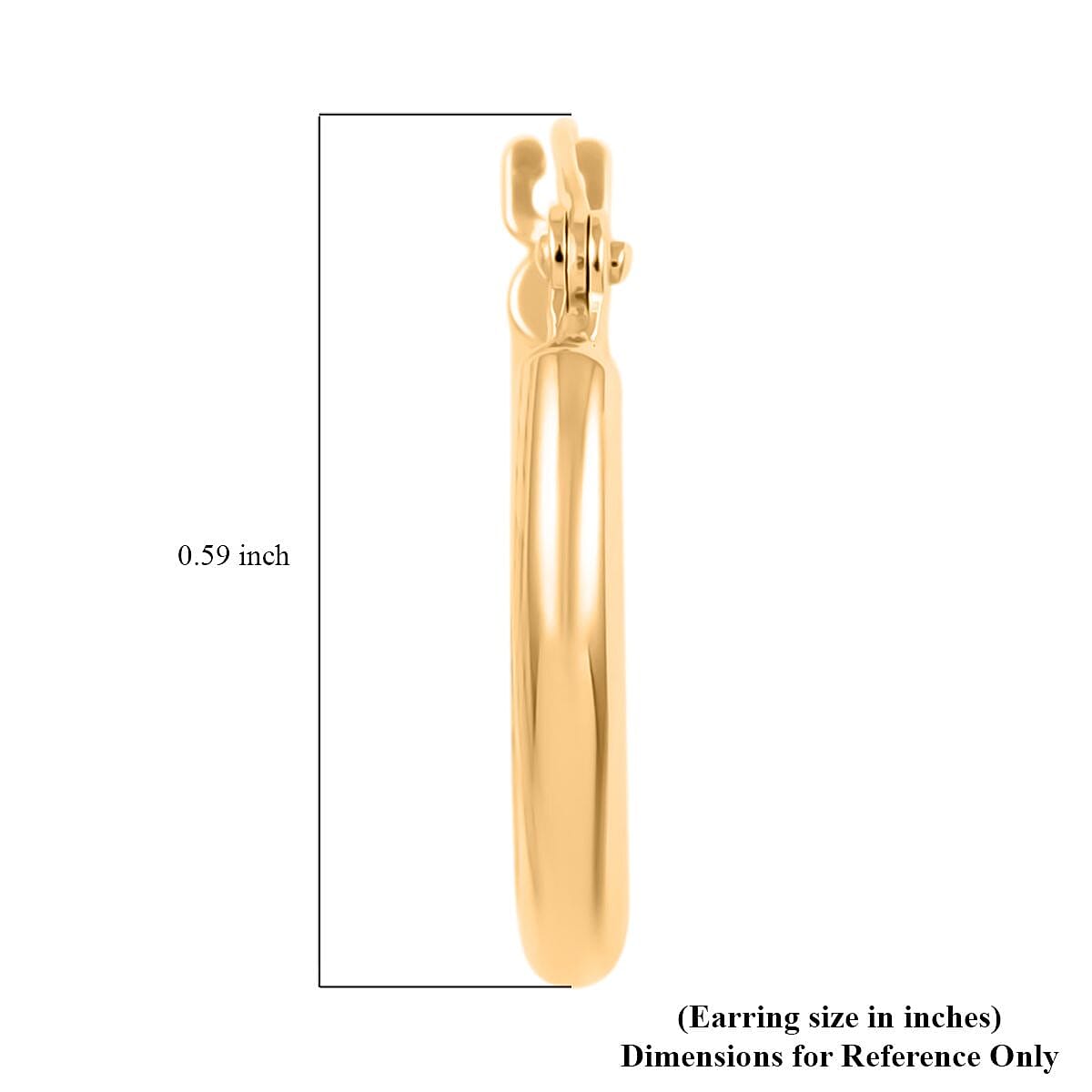 14K Yellow Gold 15mm Hoop Earrings 1.10 Grams image number 4