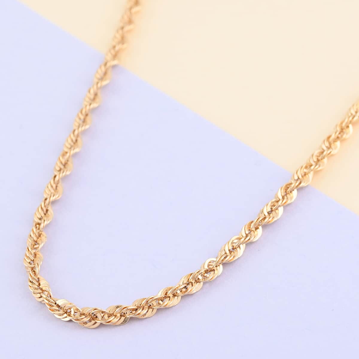 New York Closeout 14K Yellow Gold 3.5mm Rope Necklace 26 Inches 7.30 Grams image number 1