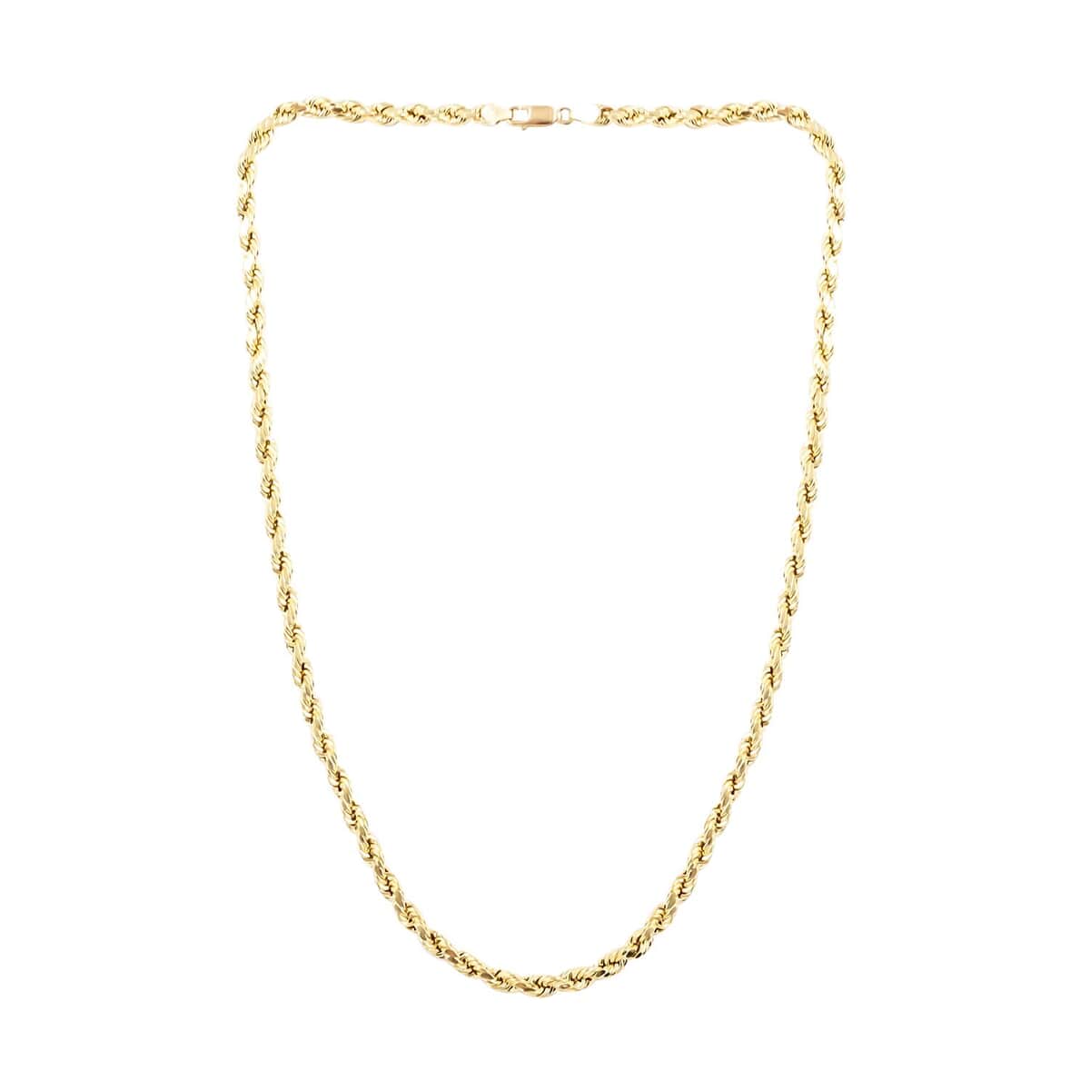 New York Closeout 14K Yellow Gold 5mm Rope Necklace 20 Inches 9.20 Grams image number 2