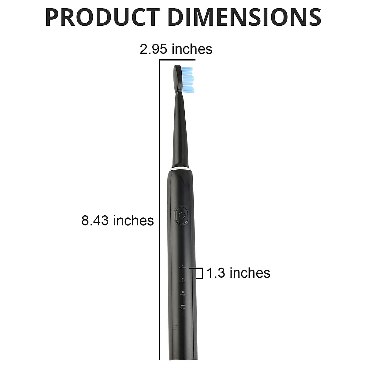 Fine Life Products Sonic Electric Toothbrush with 4 Brush Head - Black image number 4