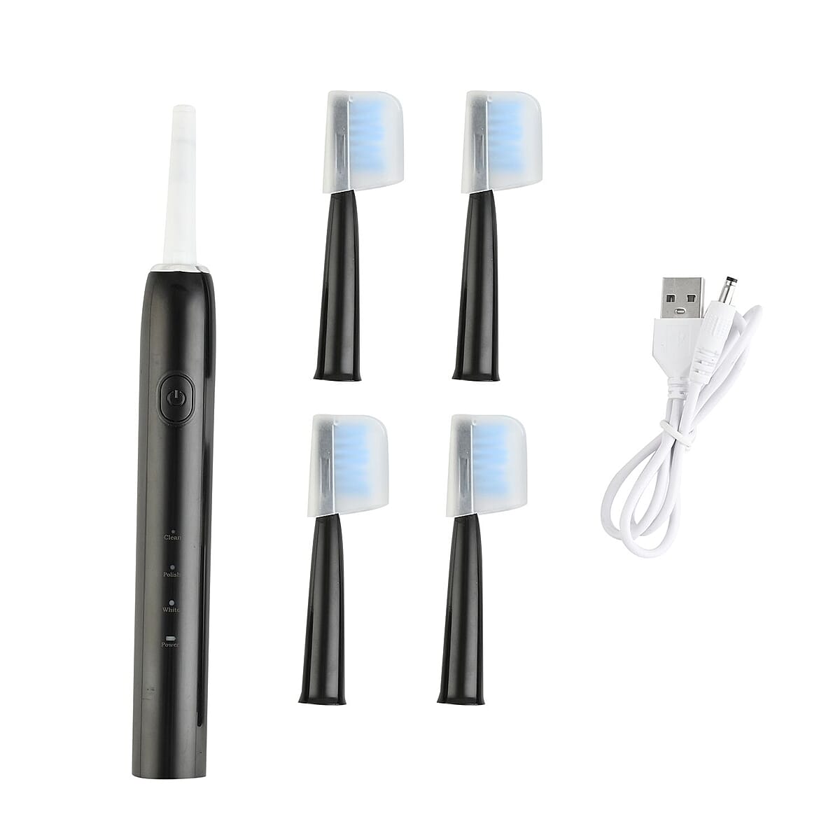 Fine Life Products Sonic Electric Toothbrush with 4 Brush Head - Black image number 6