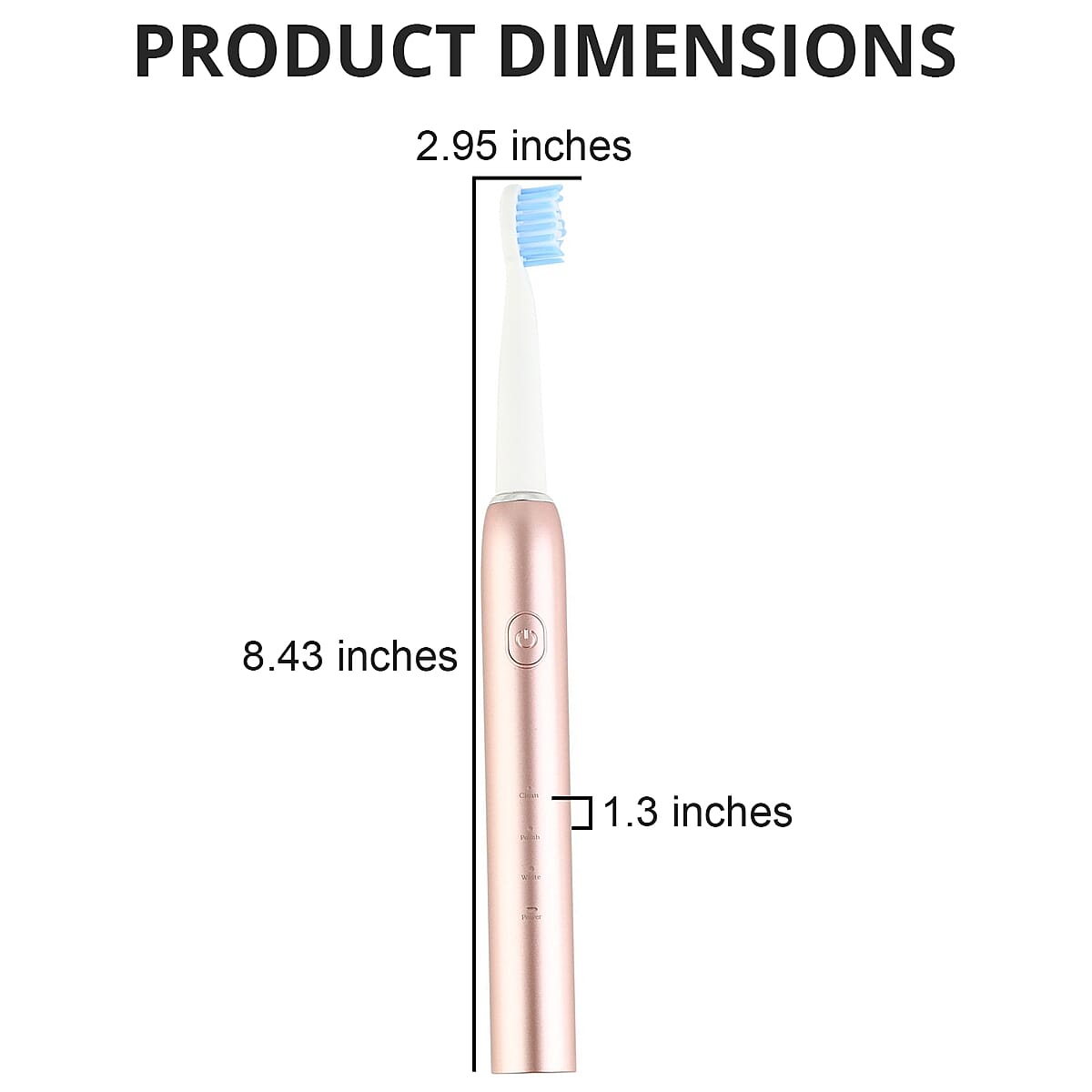 Fine Life Products Sonic Electric Toothbrush with 4 Brush Head - Rose Gold image number 4