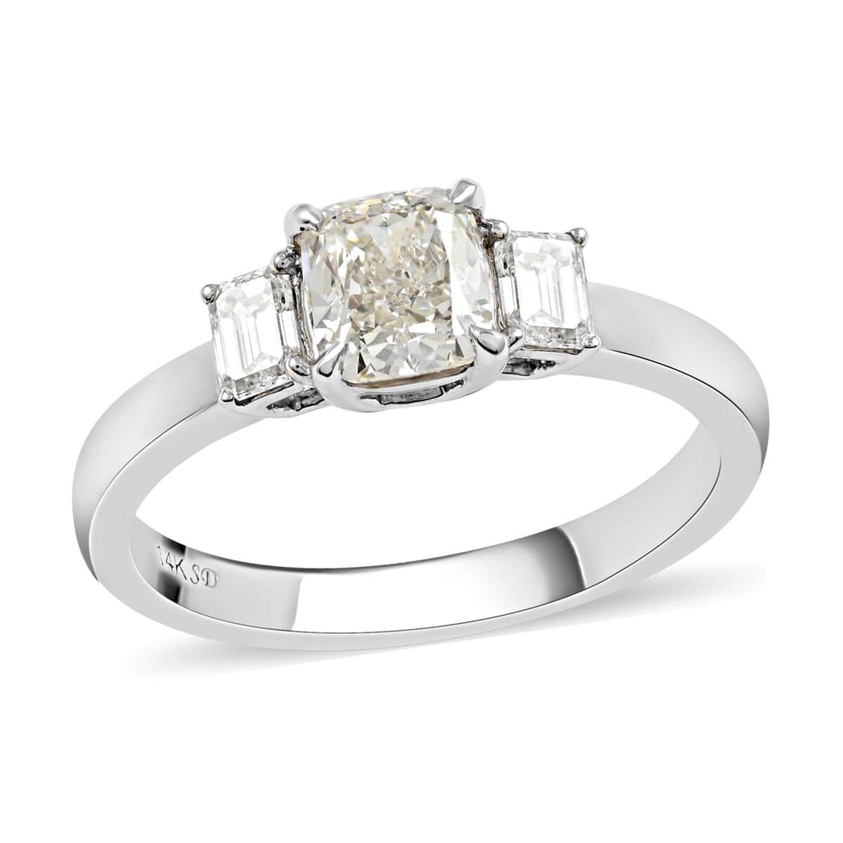 14K White Gold H VS2 Diamond Engagement Ring (Size 7.0) 1.35 ctw image number 0