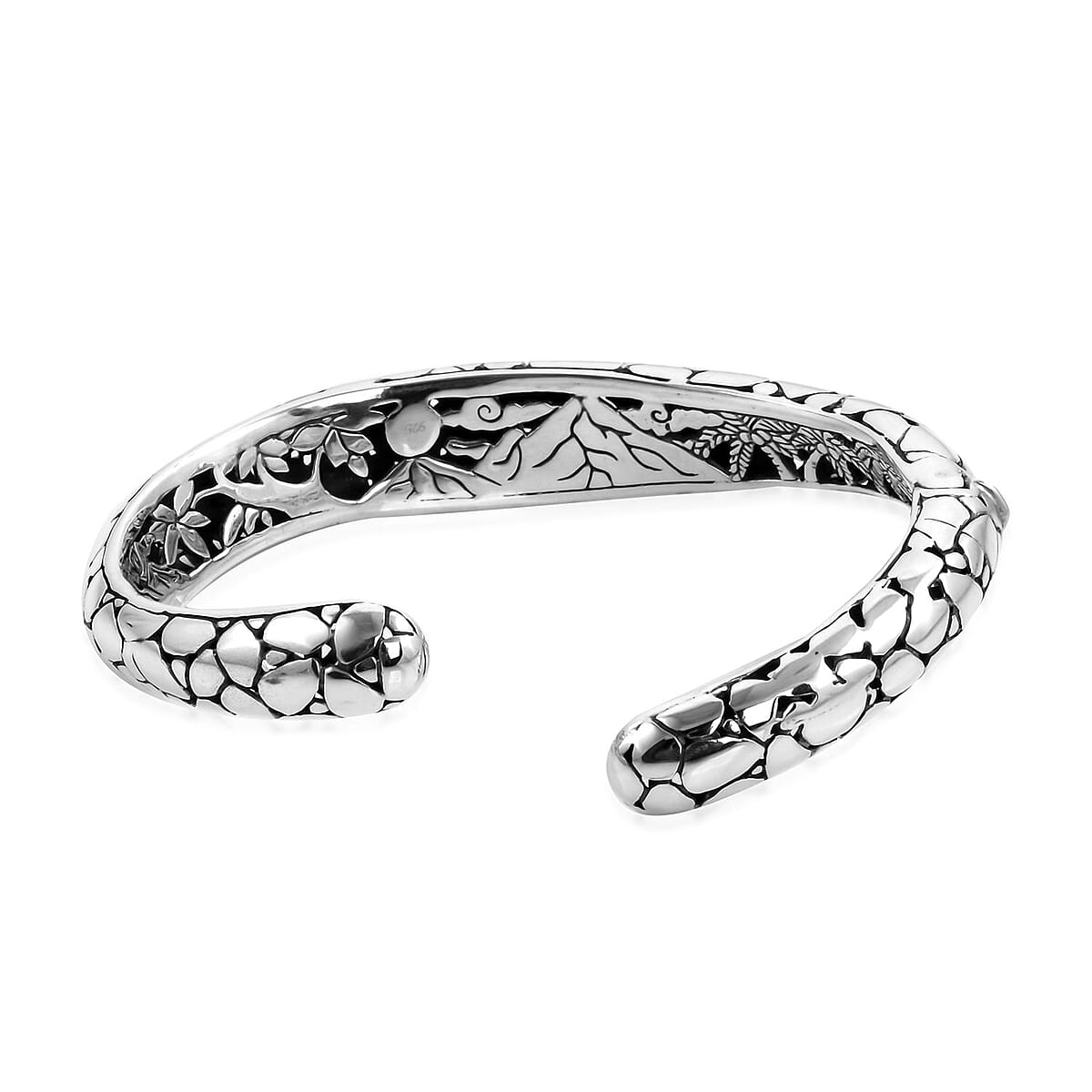 Bali Legacy Sterling Silver Cuff Bracelet (7.25 In) 31.75 Grams image number 3