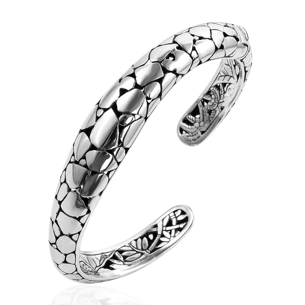 Bali Legacy Sterling Silver Cuff Bracelet (7.25 In) 31.75 Grams image number 4