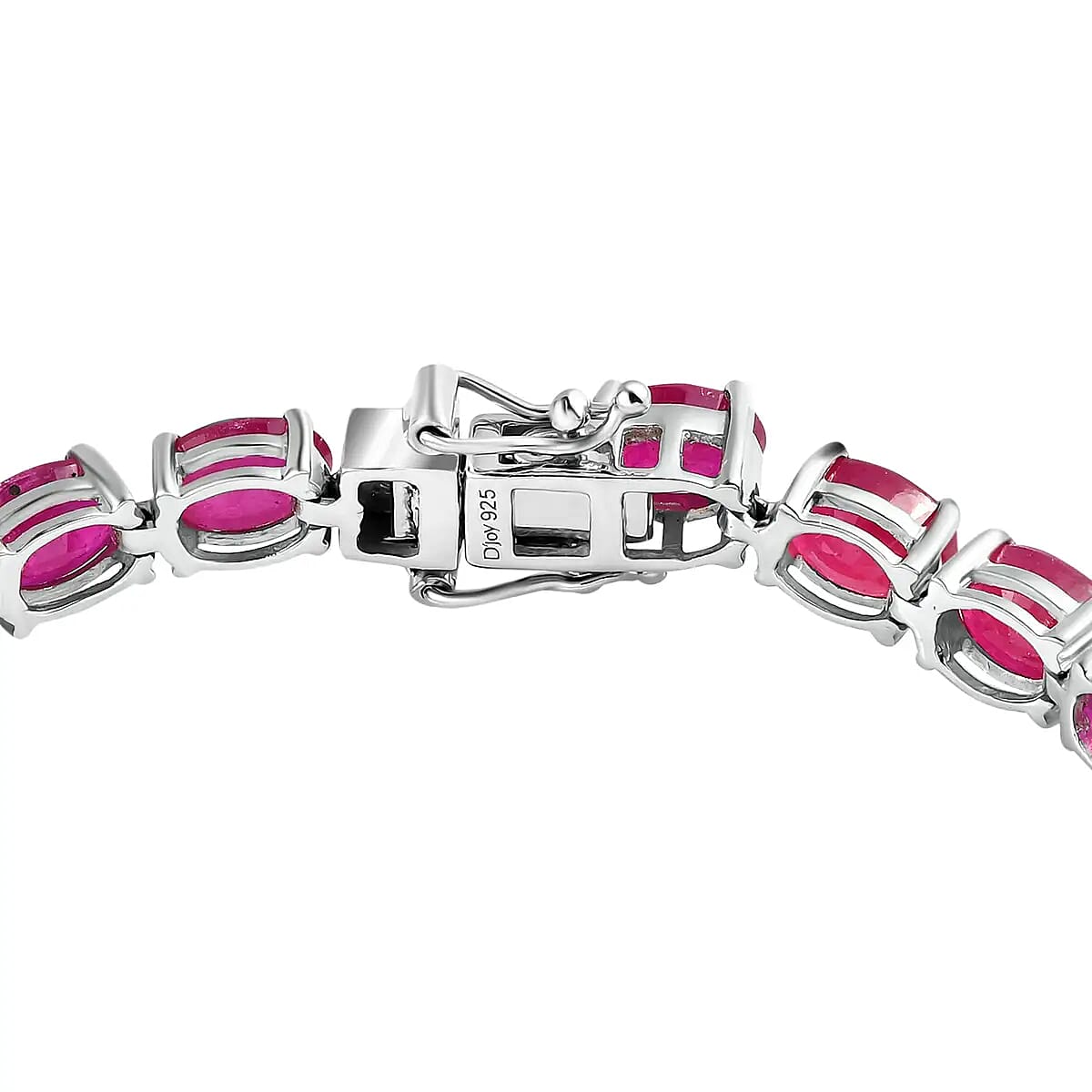 Niassa Ruby (FF) Tennis Bracelet in Platinum Over Sterling Silver (7.25 In) 26.40 ctw image number 5
