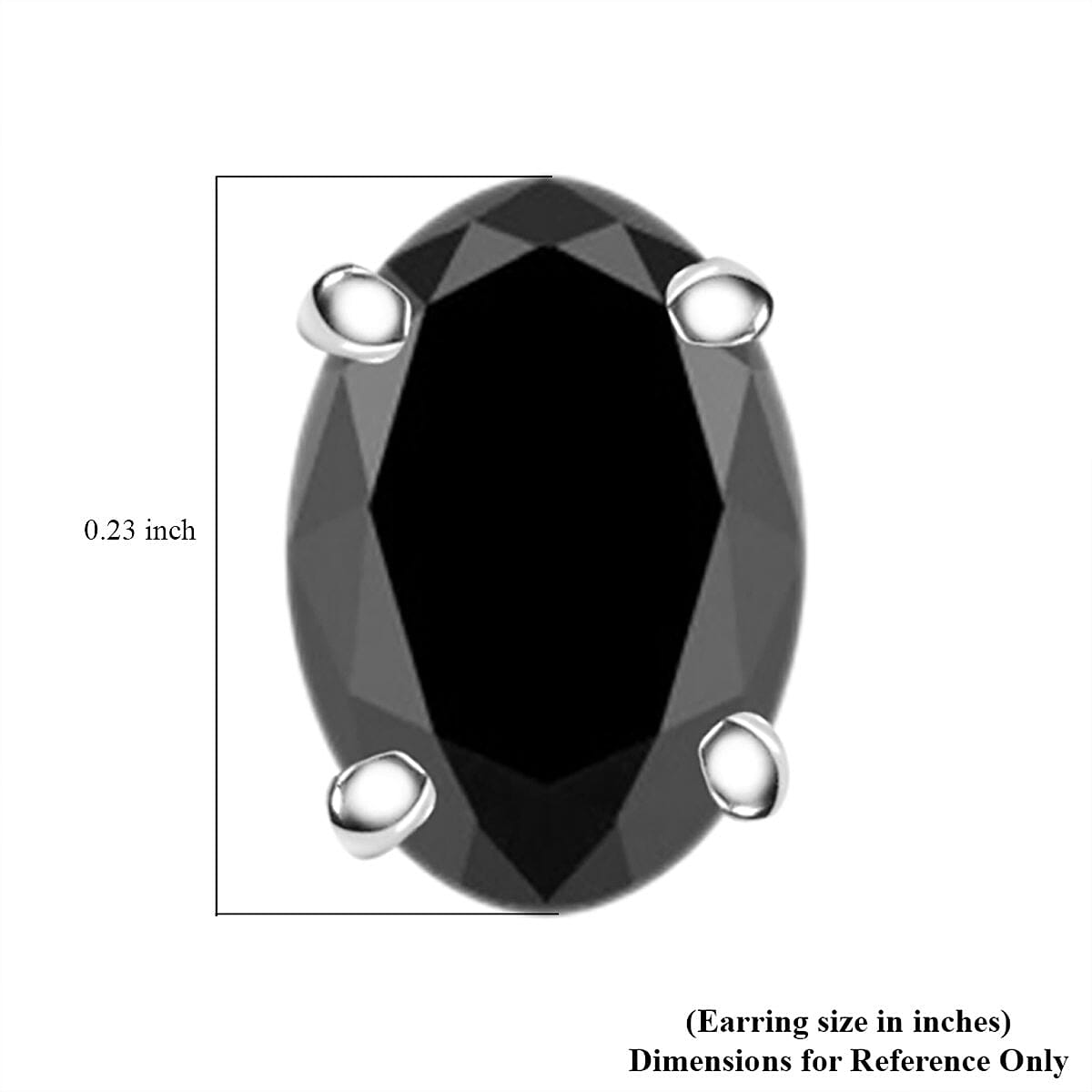 Thai Black Spinel Solitaire Stud Earrings in Sterling Silver 1.10 ctw image number 6