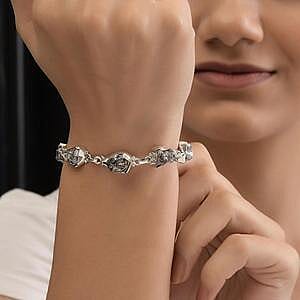 Meteorite 108.50 ctw Bracelet in Sterling Silver (7.50 In)