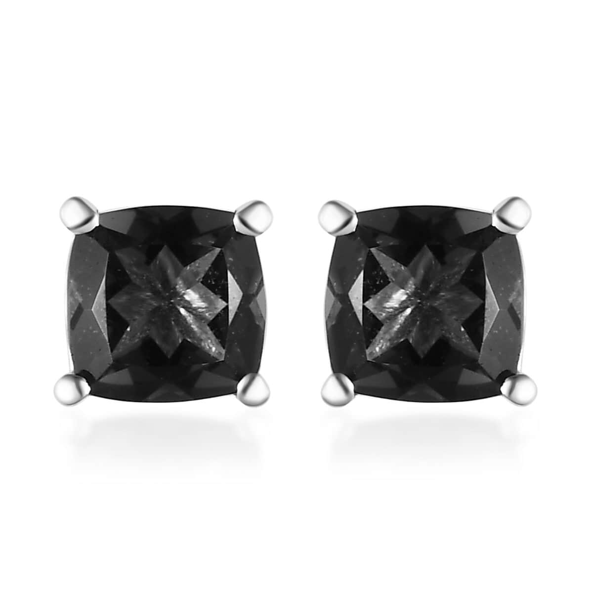 Brazilian Smoky Quartz Solitaire Stud Earrings in Sterling Silver 1.15 ctw image number 0