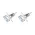 Sky Blue Topaz Solitaire Stud Earrings in Sterling Silver 1.75 ctw image number 5