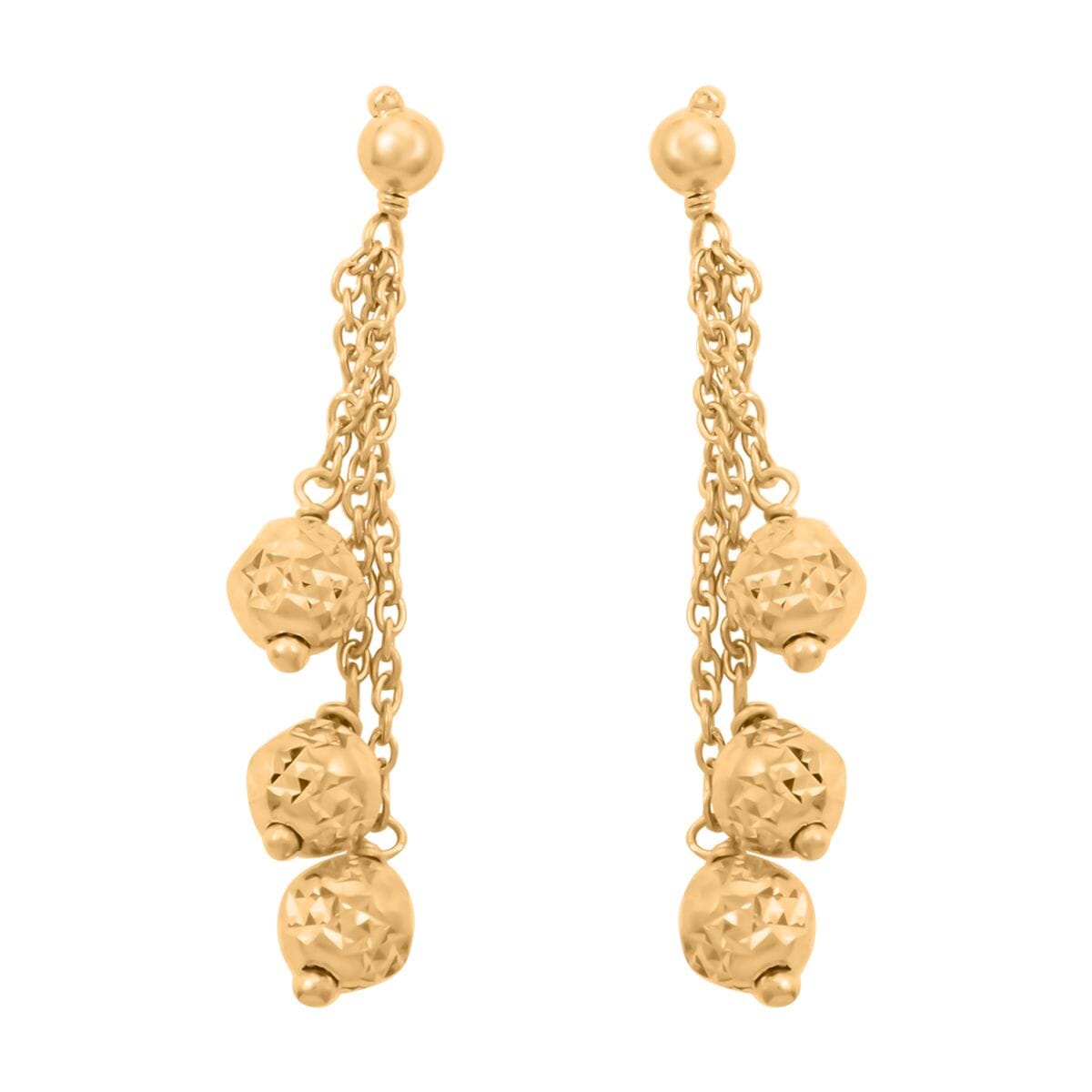 14K Yellow Gold Over Sterling Silver Earrings 1.85 Grams image number 0