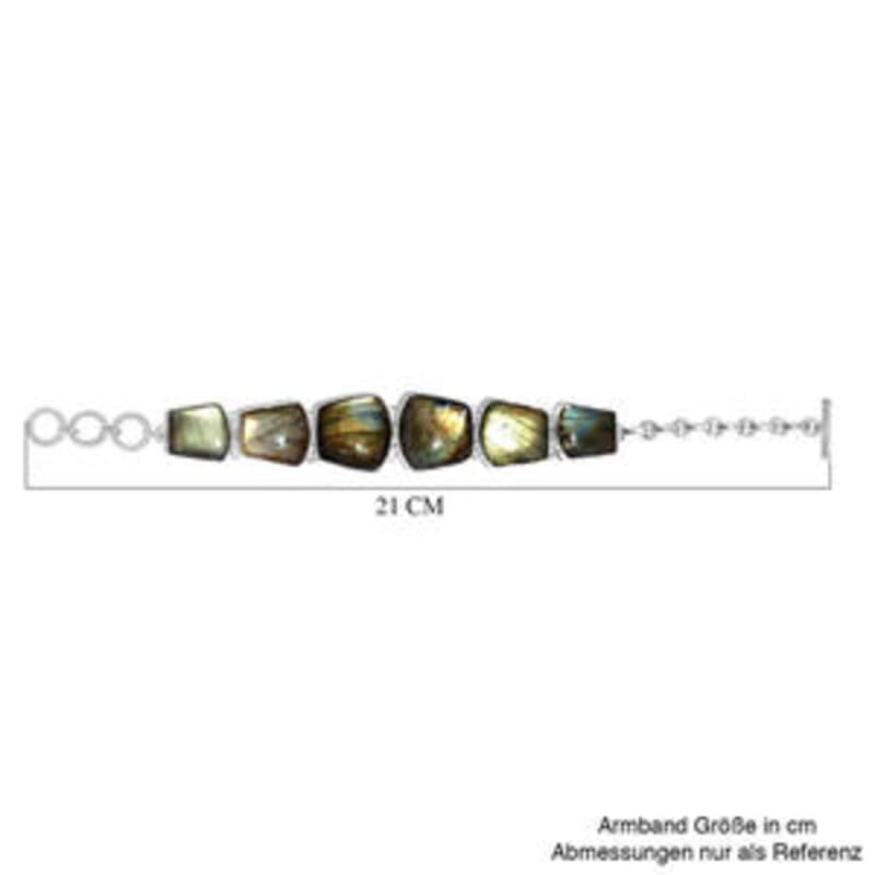 Labradorite 113.40 ctw Bracelet in Sterling Silver (7.50 In)