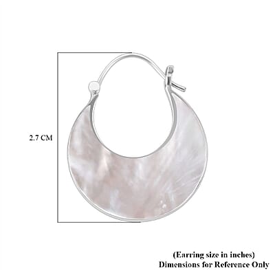 Mother Of Pearl Earrings in Sterling Silver