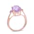 Luxoro 10K Rose Gold Premium Martha Rocha Kunzite and Madagascar Pink Sapphire 3 Stone Ring (Size 10.0) 4.90 ctw image number 0