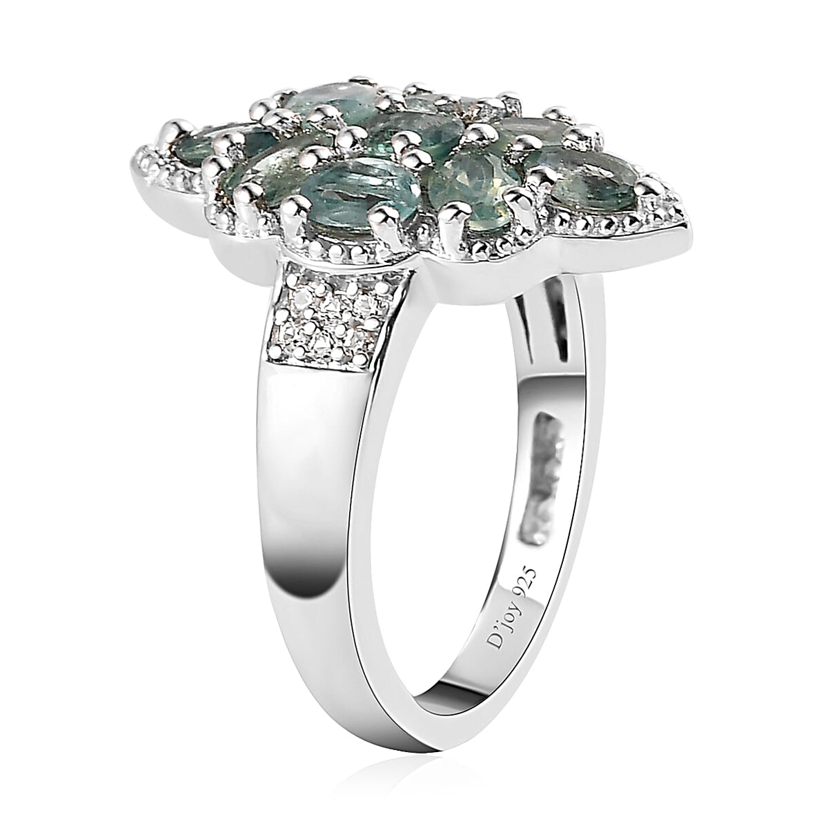 Narsipatnam Alexandrite, Natural White Zircon Ring in Platinum Over Sterling Silver (Size 10.0) 1.65 ctw image number 3