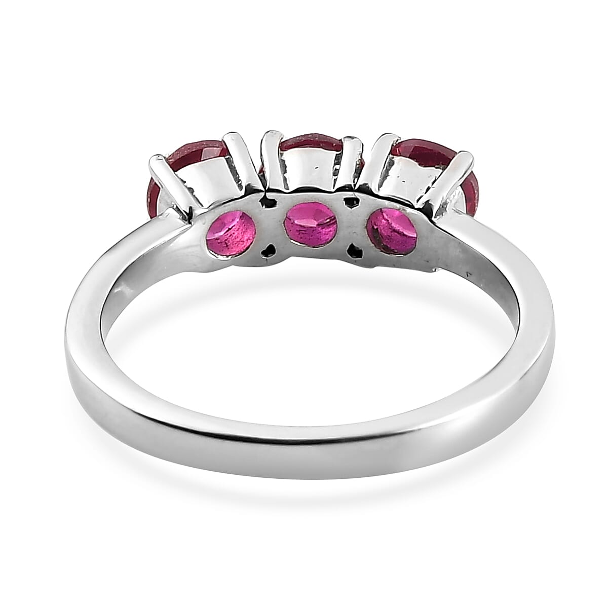 Lab Created Ruby Ring in Stainless Steel (Size 9.0) 1.30 ctw image number 6