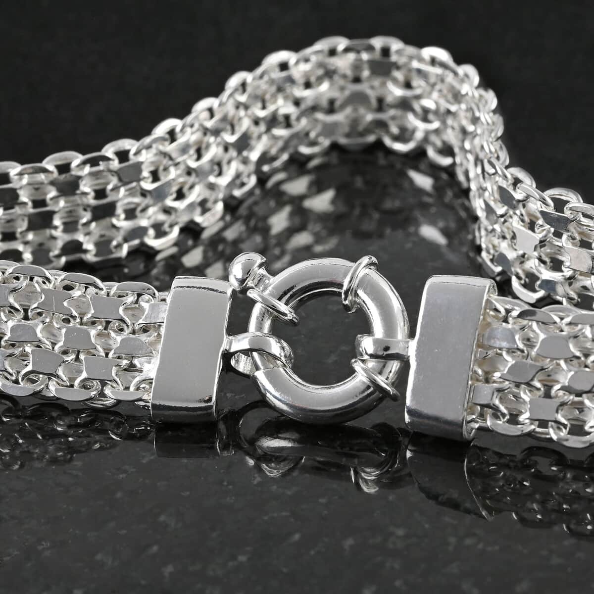 Essentials | 3/8 (10 mm) Silver-Tone Cable Chain Bracelet