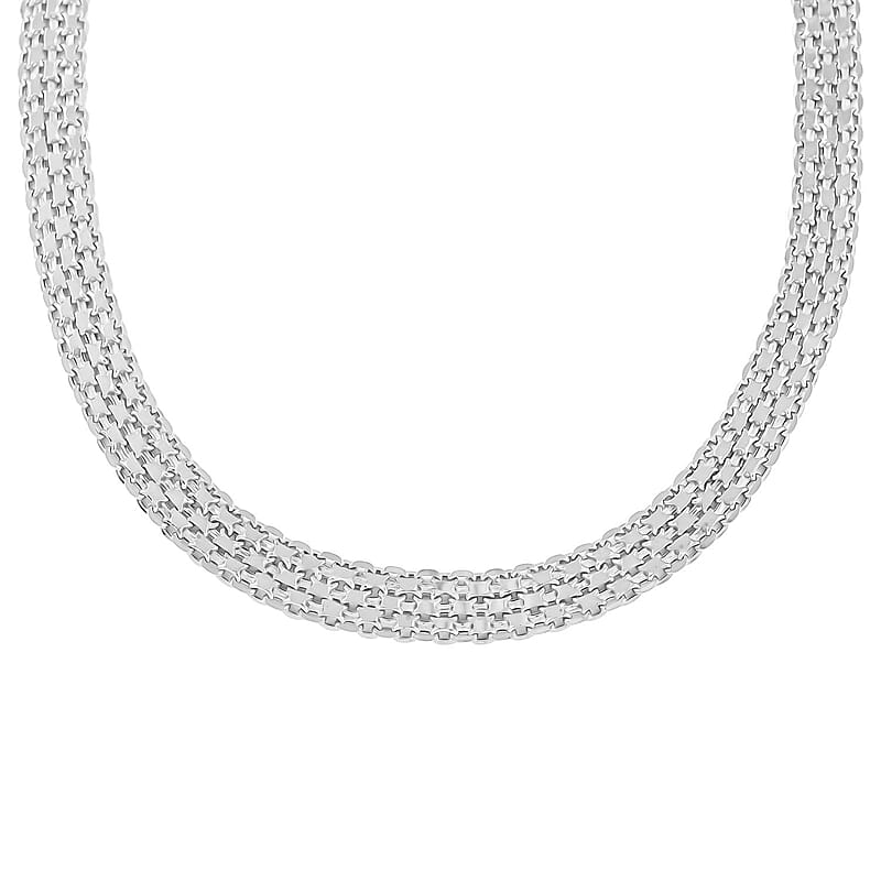 Sterling Silver 9.3mm Flat Link Necklace 20 Inches 22.60 Grams