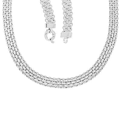 Sterling Silver 9.3mm Flat Link Necklace 20 Inches 22.60 Grams