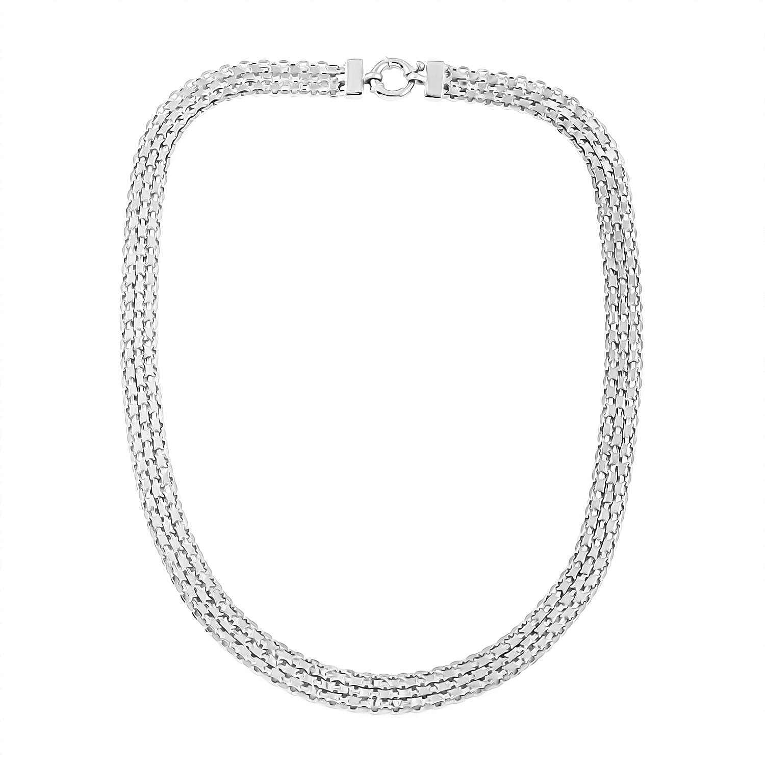 Sterling Silver 9.3mm Flat Link Necklace 20 Inches 22.60 Grams