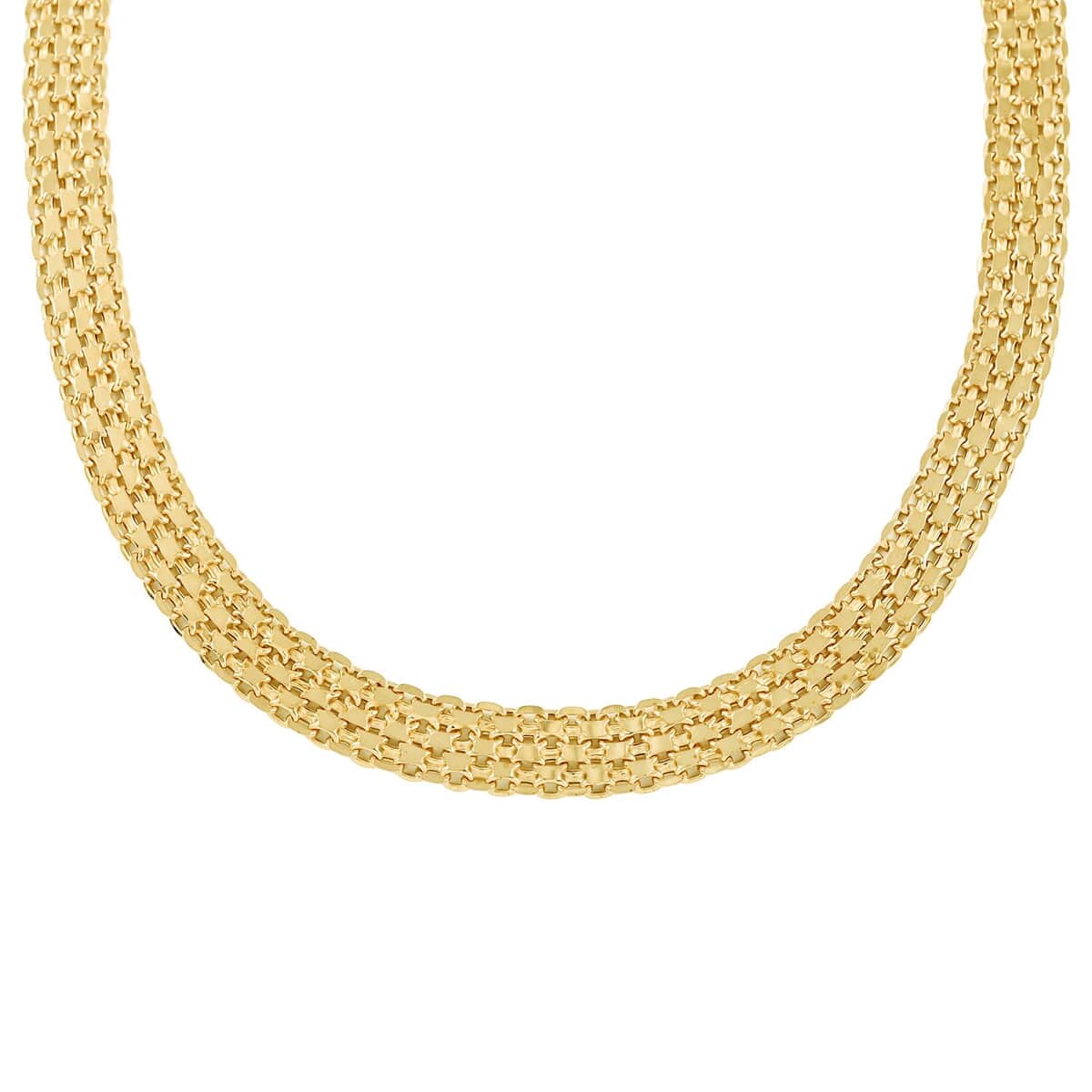 14K Yellow Gold Over Sterling Silver 9.3mm Flat Link Necklace 20 Inches 22.60 Grams image number 0