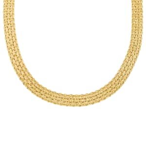 14K Yellow Gold Over Sterling Silver 9.3mm Flat Link Necklace 20 Inches 22.60 Grams