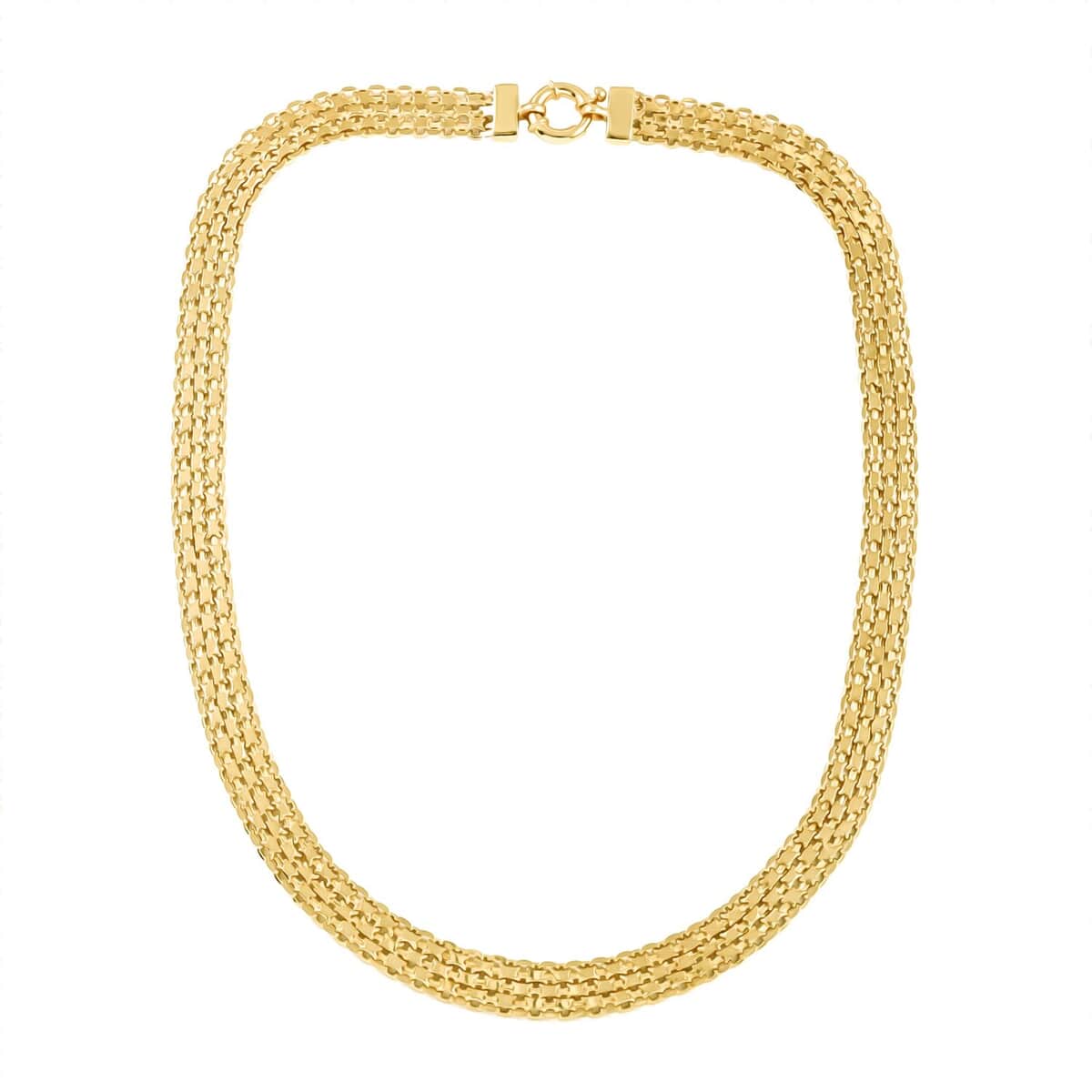 14K Yellow Gold Over Sterling Silver 9.3mm Flat Link Necklace 20 Inches 22.60 Grams image number 4