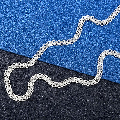 Sterling Silver 5mm Double Strand Rolo Necklace 20 Inches 10.40 Grams