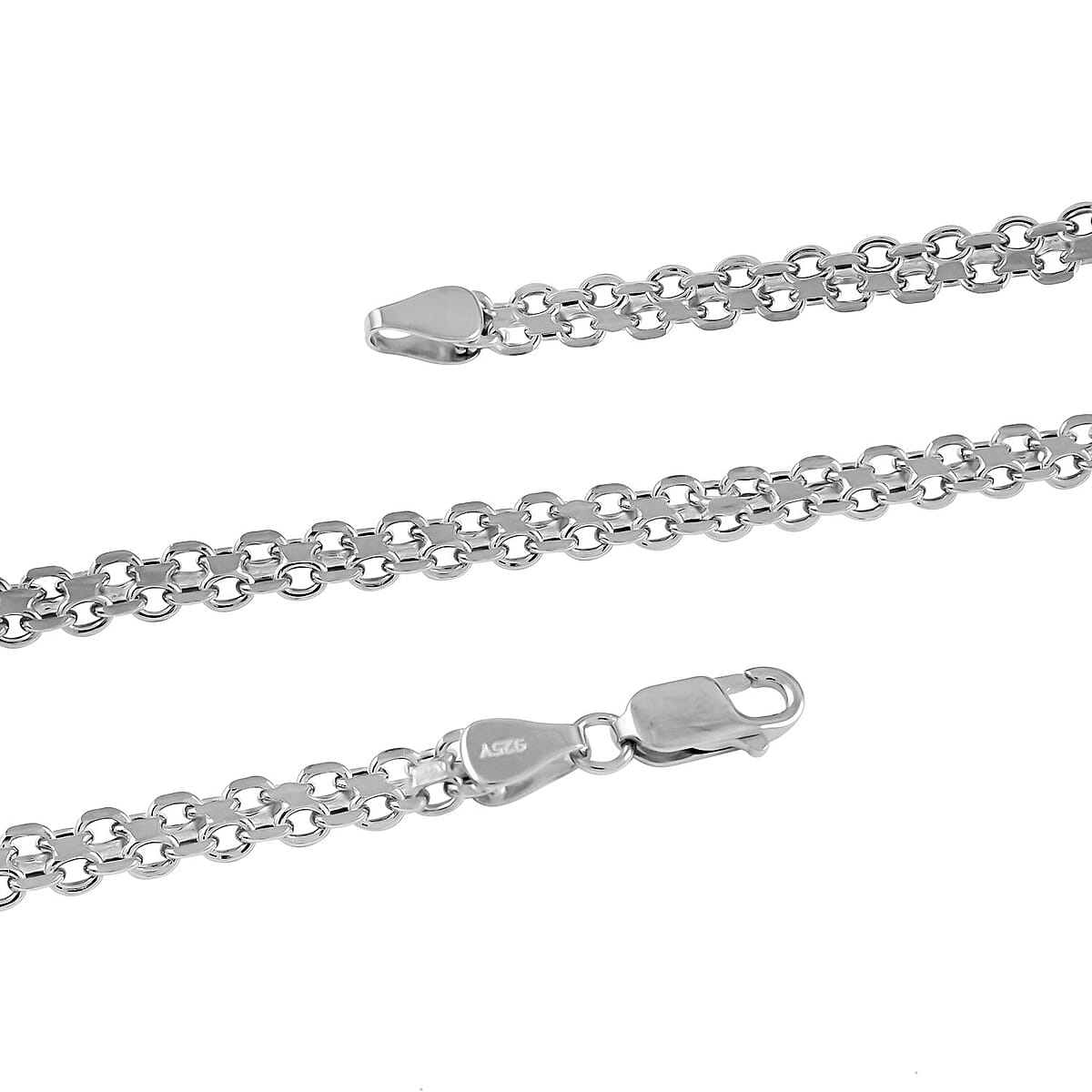 14K Yellow Gold Over Sterling Silver 5mm Double Strand Rolo Necklace 20 Inches 10.40 Grams image number 2