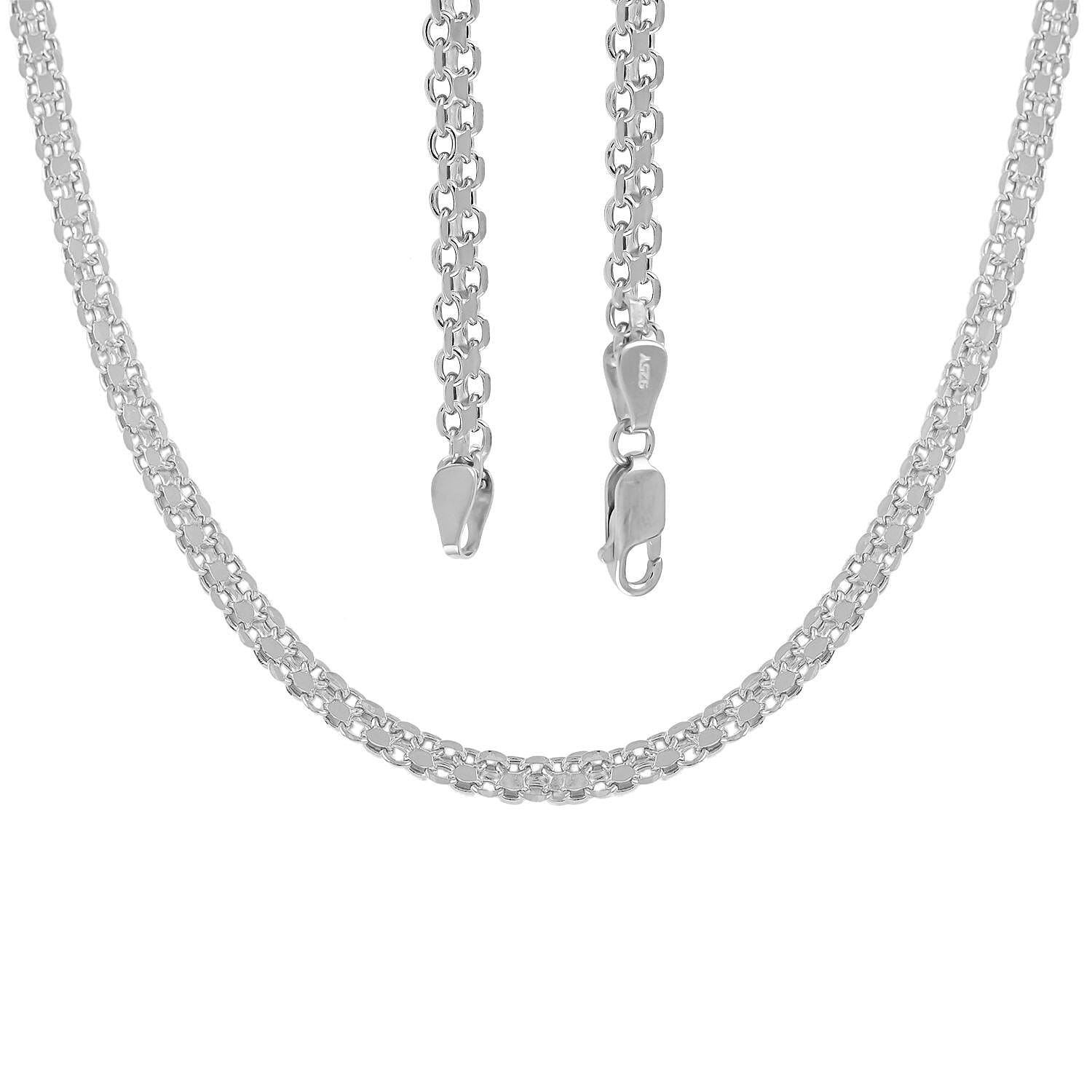 Sterling Silver 5mm Double Strand Rolo Necklace 20 Inches 10.40 Grams