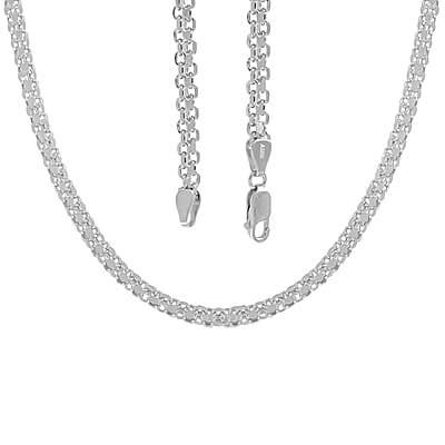 Sterling Silver 5mm Double Strand Rolo Necklace 20 Inches 10.40 Grams