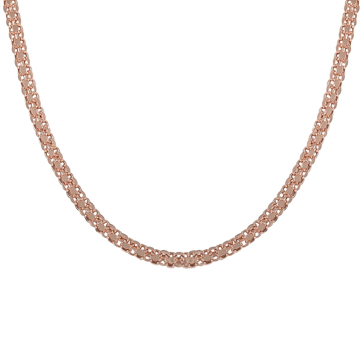 14K Rose Gold Over Sterling Silver 5mm Double Strand Rolo Necklace 20 Inches 10.40 Grams image number 3