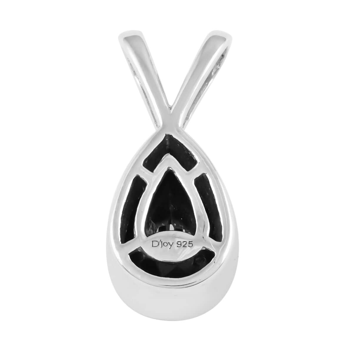 Thai Black Spinel Solitaire Pendant in Sterling Silver 1.65 ctw image number 4