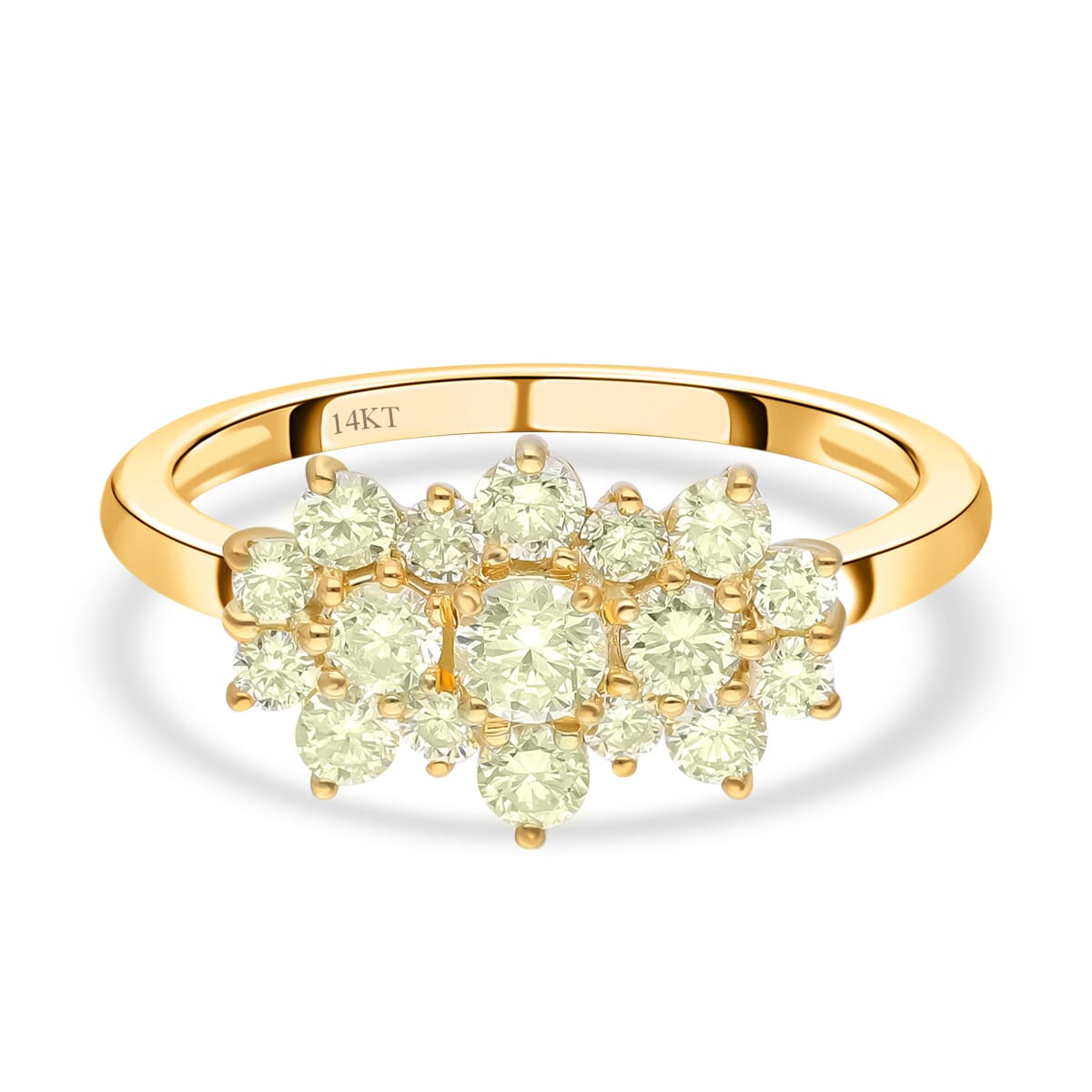 Luxoro Natural Yellow Diamond SI 1.00 ctw Ring in 14K Yellow Gold (Size 8.0) image number 0