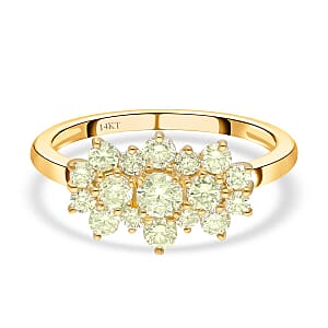 Luxoro 14K Yellow Gold Natural Yellow Diamond SI Ring (Size 9.0) 1.00 ctw